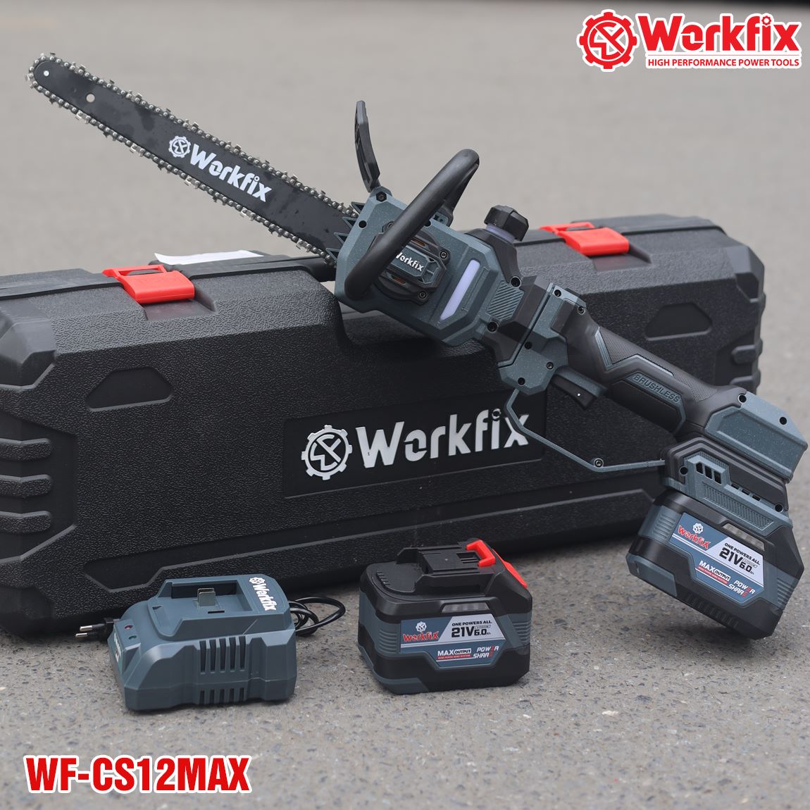 Máy cưa cành trên cao pin Workfix WF-CS12MAX (Cần nối dài 60cm) - image 1