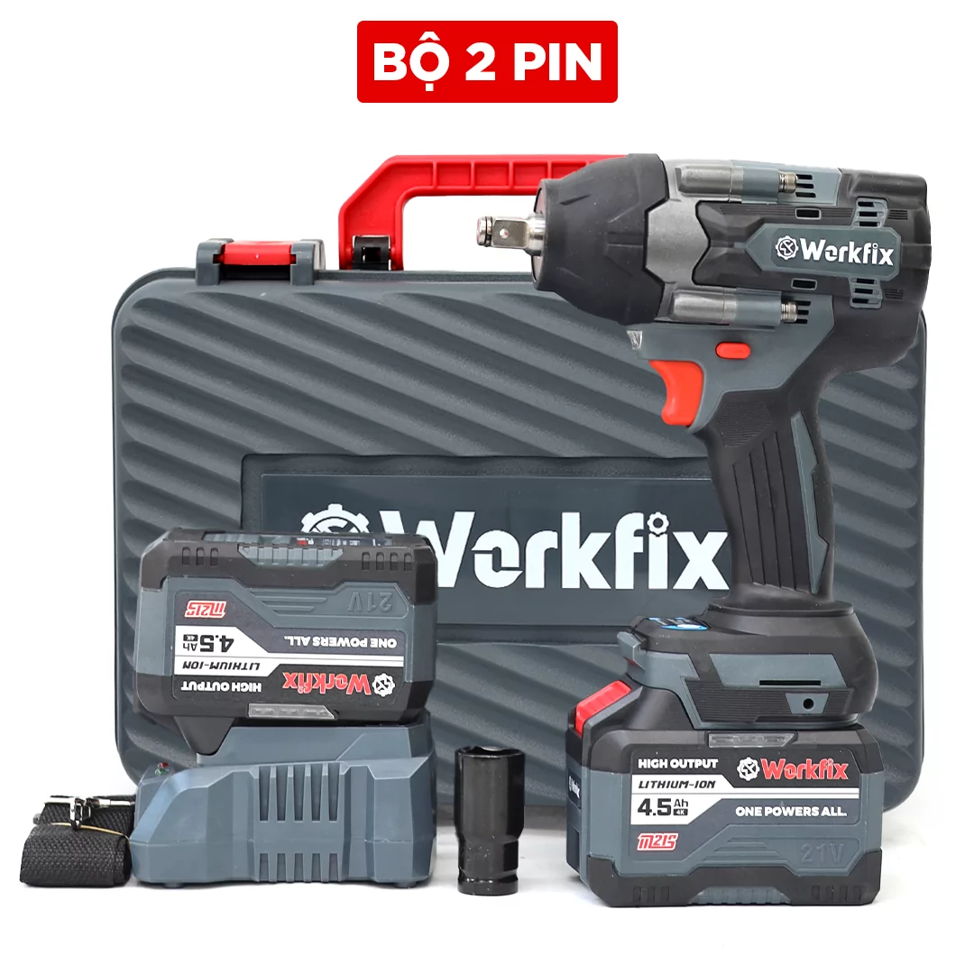 Máy siết bulong pin Workfix WF-IW780N (780N.m) - Đầu bulong 1/2 inch